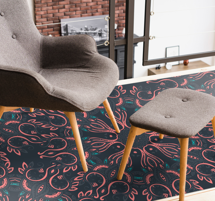 Aflombra vinílica animales pulpo paisley - TenVinilo