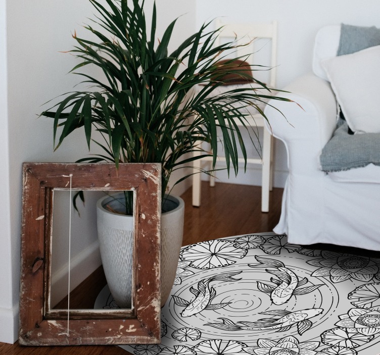 Aflombra vinílica animales serenidad del pez koi - TenVinilo