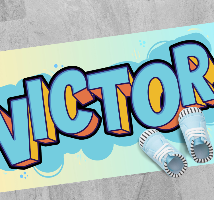 Alfombra vinílica con nombre Nombre personalizable 3d - TenVinilo