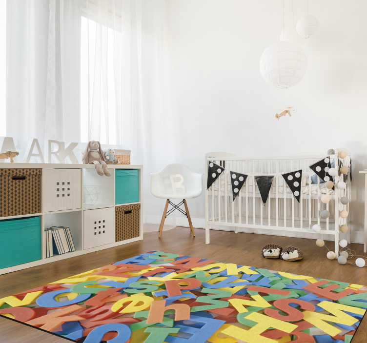 Alfombra vinílica infantil abecedario colorido - TenVinilo