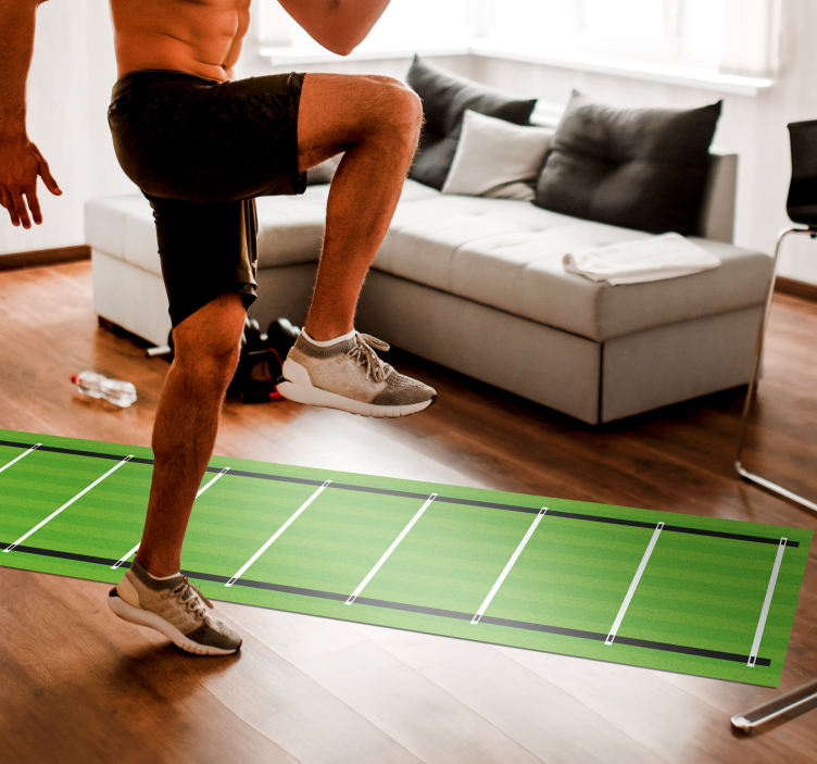 Alfombra de vinilo habitación juvenil escalera de entrenamiento d - TenVinilo