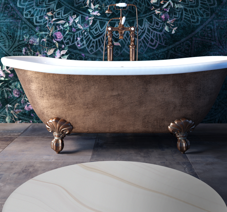 Alfombra vinílica blanca mármol - TenVinilo