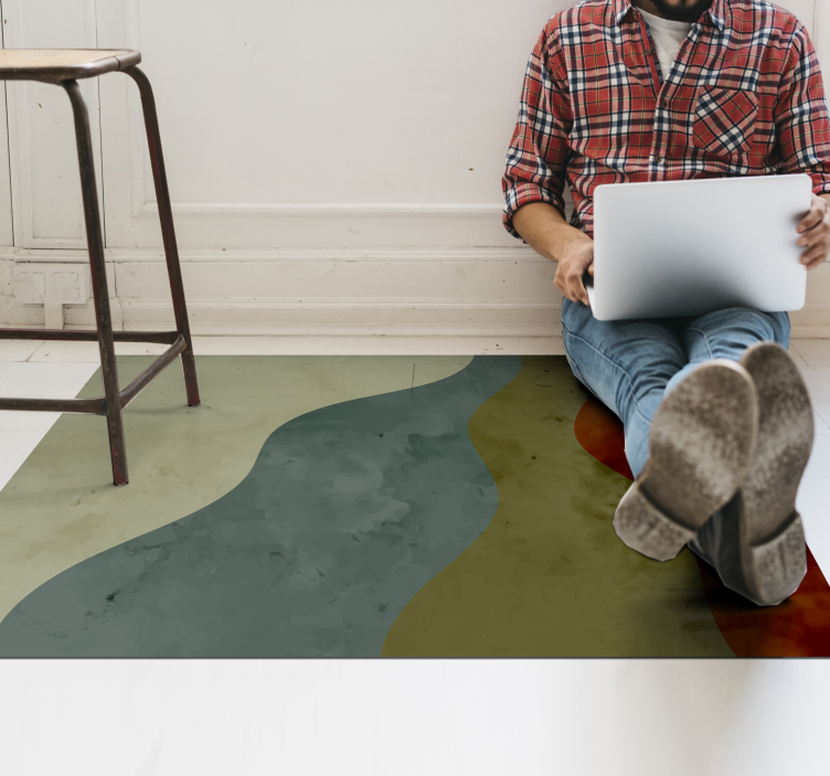 Alfombra vinílica nórdica Con cuatro colores - TenVinilo