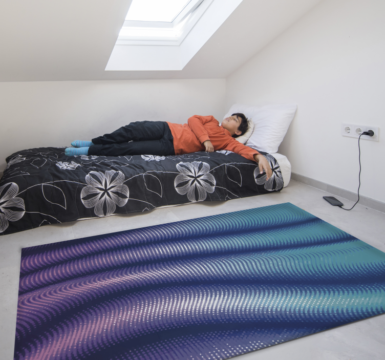 Alfombra vinílica rayas lila abstractas - TenVinilo