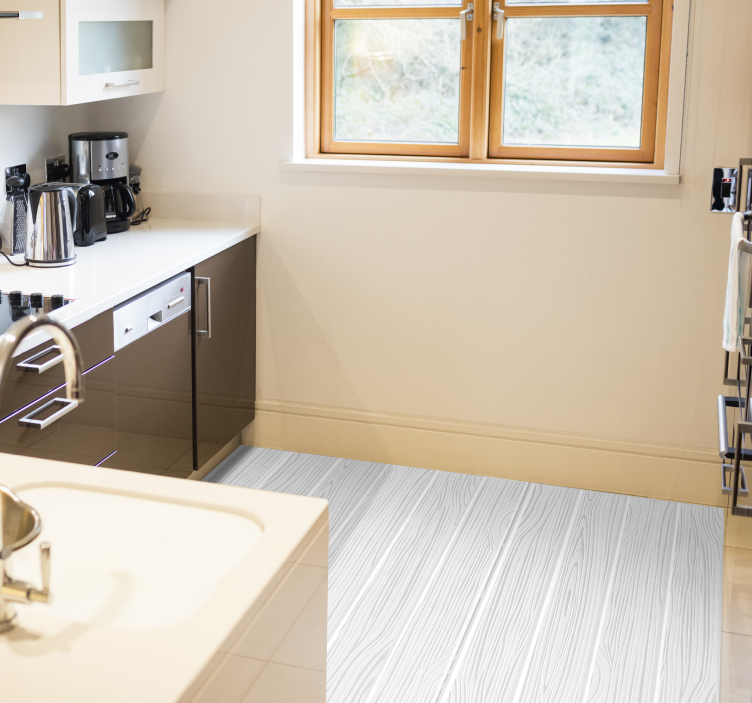 Alfombra vinílica madera color gris claro - TenVinilo