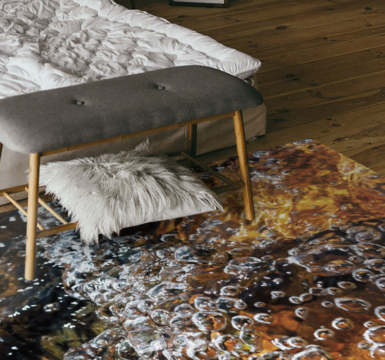 Alfombra vinílica textura piedra Piedras bajo el agua - TenVinilo