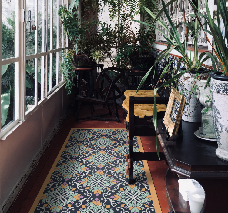 Alfombra vinílica vintage con motivo vintage - TenVinilo