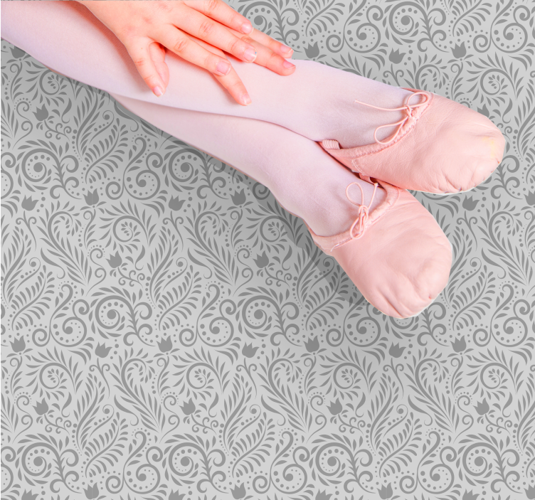 Alfombra vinílica vintage Fondo de flores ornamentales vintage - TenVinilo