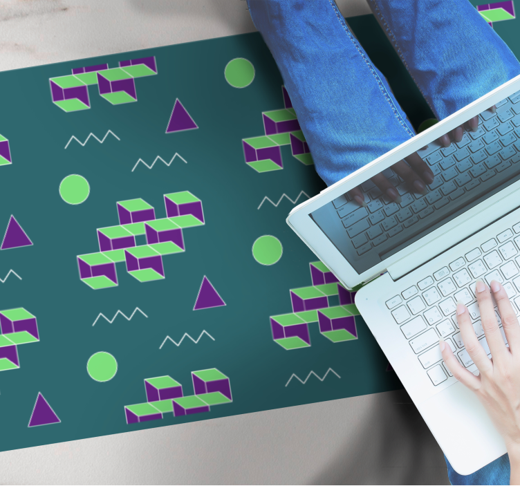 Alfombra vinílica vintage Ilusión óptica - TenVinilo