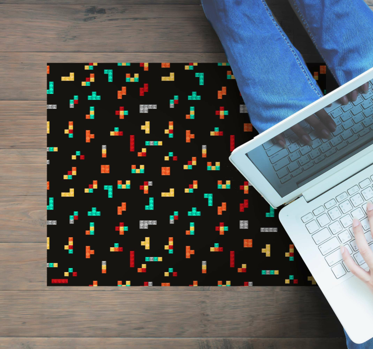 Alfombra vinílica vintage Tetris retro - TenVinilo