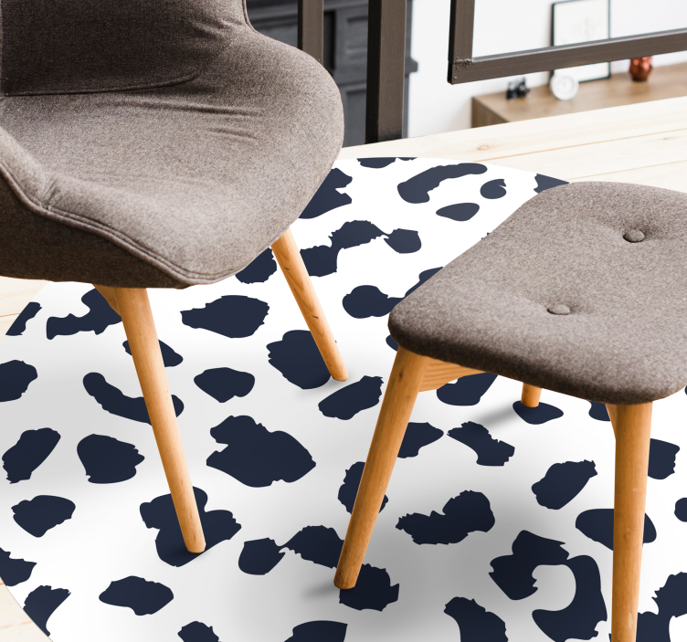 Alfombra vinílica animal print diseño de piel de vaca - TenVinilo