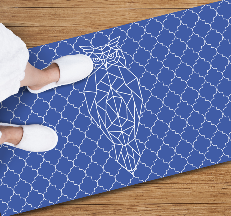 Aflombra vinílica animales patrón geométrico de búho - TenVinilo