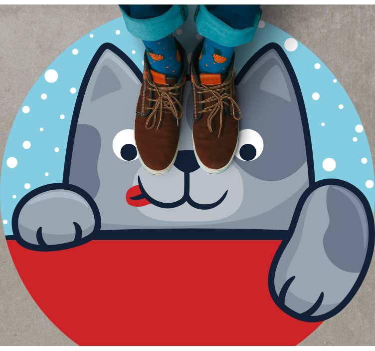 Aflombra vinílica animales ilustración de gato encantador - TenVinilo