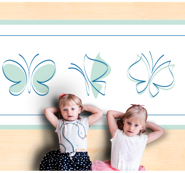 Aflombra vinílica animales motivo de trío de mariposas - TenVinilo