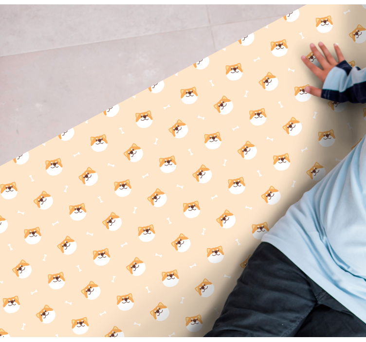 Aflombra vinílica animales Dibujos animados de cara de perro lind - TenVinilo