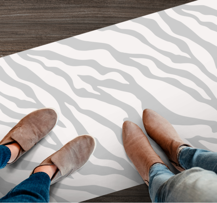 Aflombra vinílica animales Patrón de cebra gris claro - TenVinilo