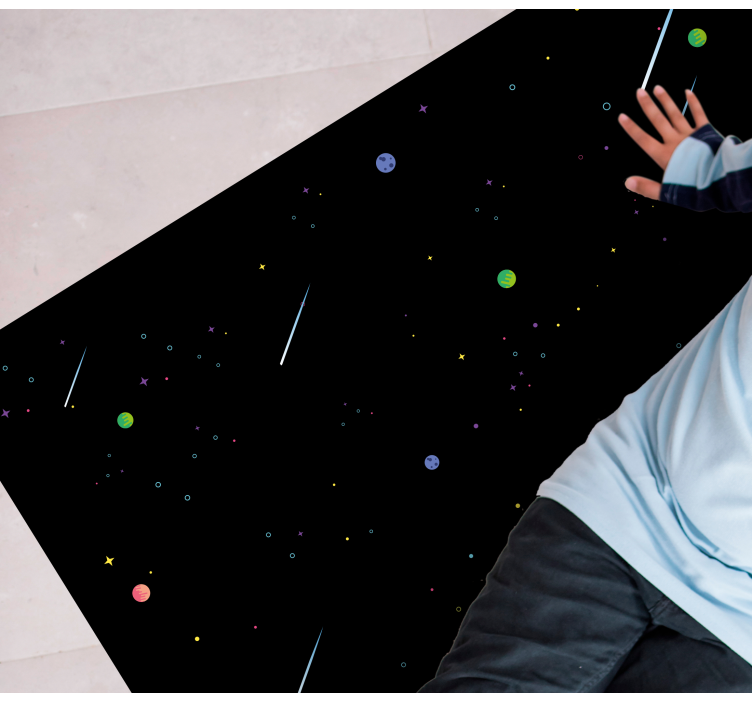 Alfombra vinílica de estrellas cielo estrellado cósmico - TenVinilo