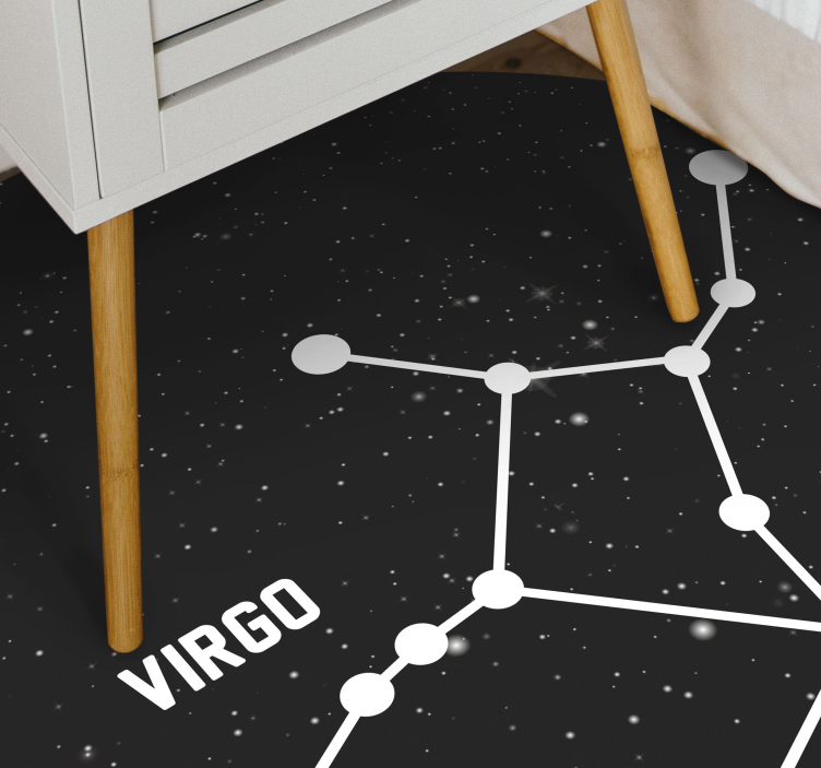 Alfombra vinílica de estrellas constelación de virgo - TenVinilo