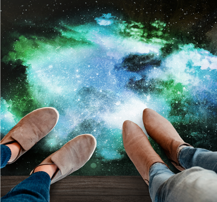 Alfombra vinílica de estrellas descubrimiento celestial - TenVinilo