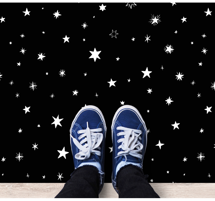 Alfombra vinílica de estrellas motivación nocturna - TenVinilo