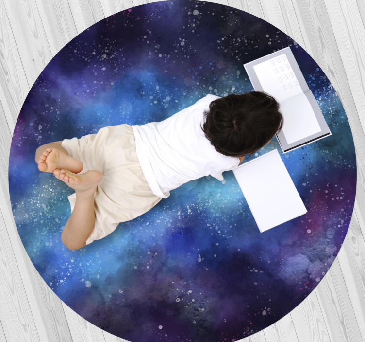 Alfombra vinílica de estrellas oasis inspirado en la galaxia - TenVinilo