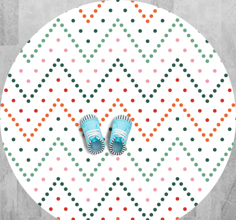 Alfombra vinílica de estrellas patrón de puntos chevron - TenVinilo