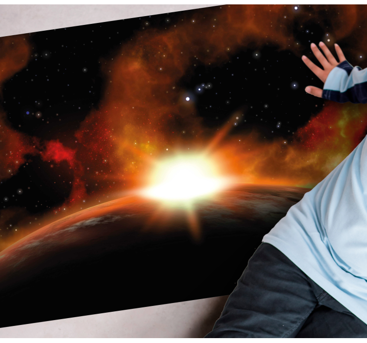 Alfombra vinílica de estrellas resplandor celestial - TenVinilo