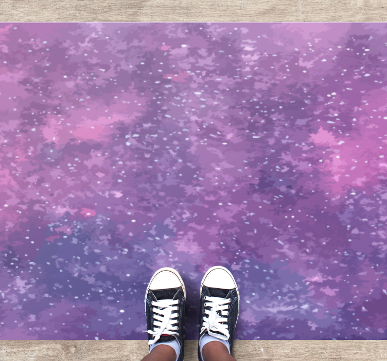 Alfombra vinílica de estrellas vista de galaxia estrellada - TenVinilo