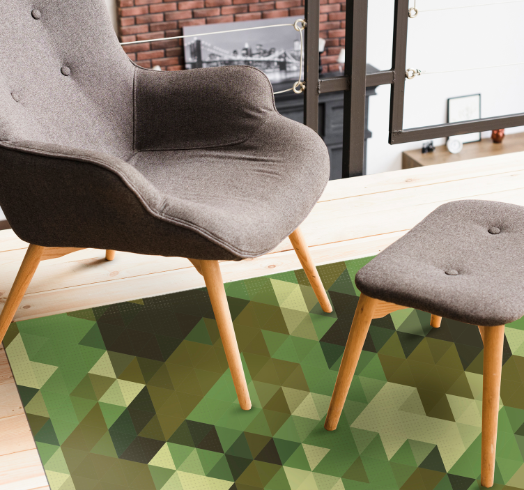 Alfombra de vinilo Camuflaje geométrico - TenVinilo