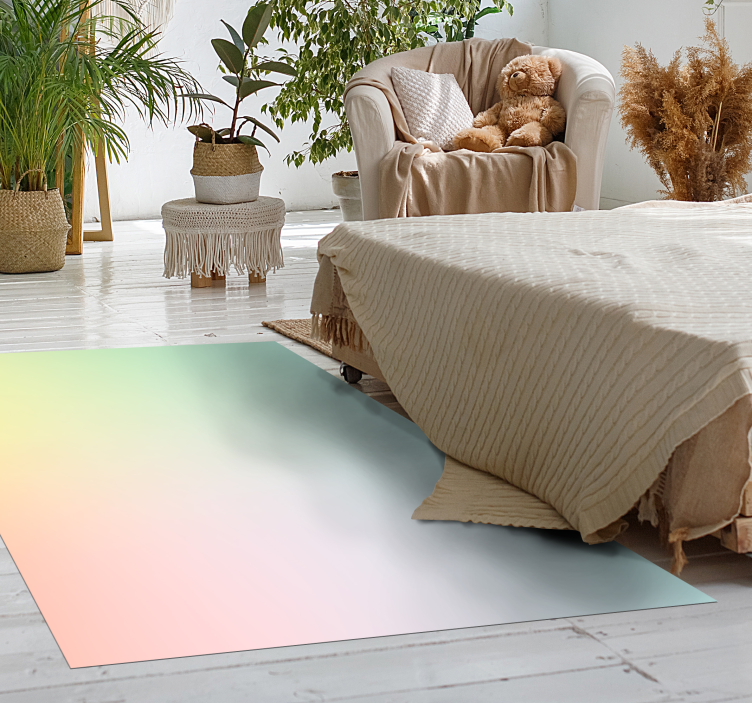 Alfombra vinílica dormitorio desvanecimiento suave del color - TenVinilo