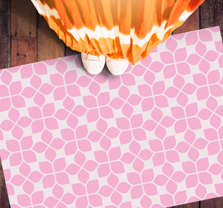 Alfombra exterior vinilo Patrón único repetitivo rosa - TenVinilo
