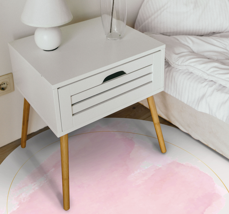 Alfombra vinílica redonda botánico abstracto - TenVinilo