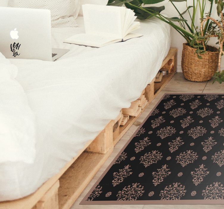 Alfombra vinílica flores ornamentales florales - TenVinilo