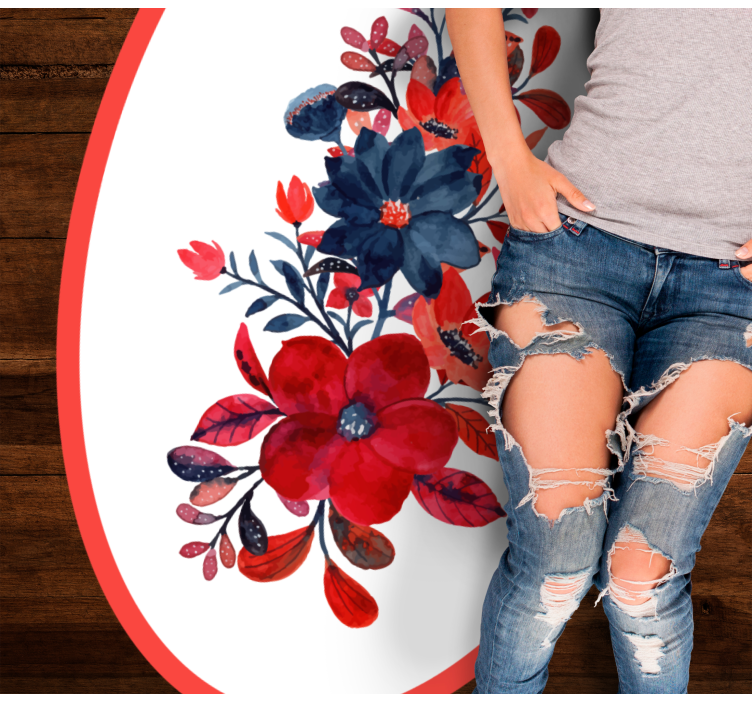 Alfombra vinilo forma Rojo dibujado - TenVinilo