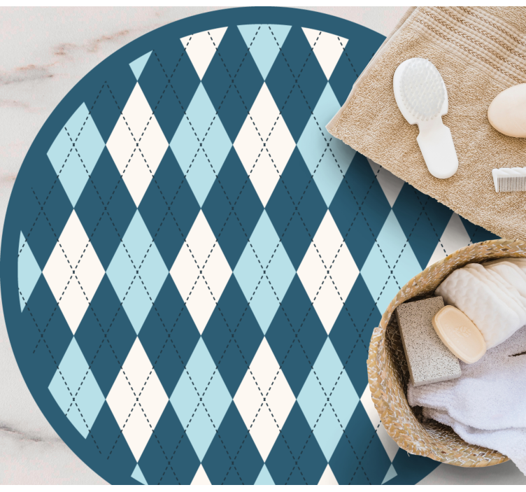 Alfombra vinílica geométrica elegancia en rombo - TenVinilo