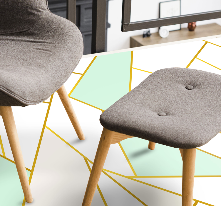 Alfombra vinílica geométrica mosaico pastel angular - TenVinilo