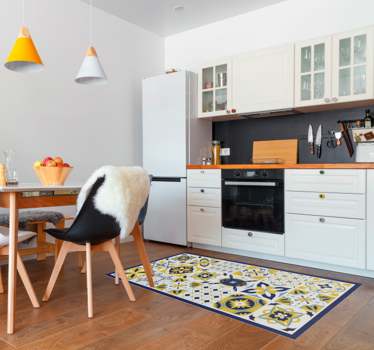 Alfombra vinílica azulejos conjunto de mosaicos - TenVinilo