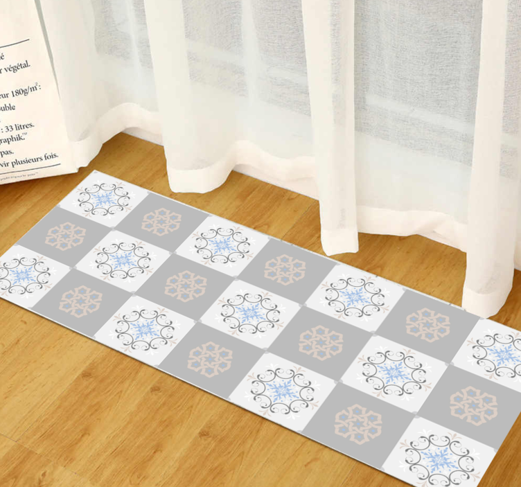 Alfombra vinílica hidráulica de texturas sofisticadas - TenVinilo