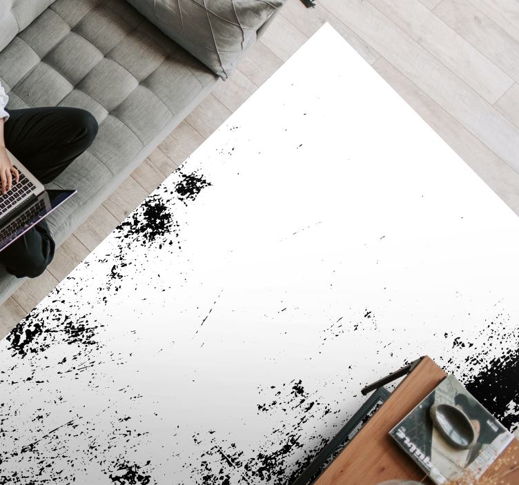 Alfombra vinílica imitación estilo grunge contrastante - TenVinilo
