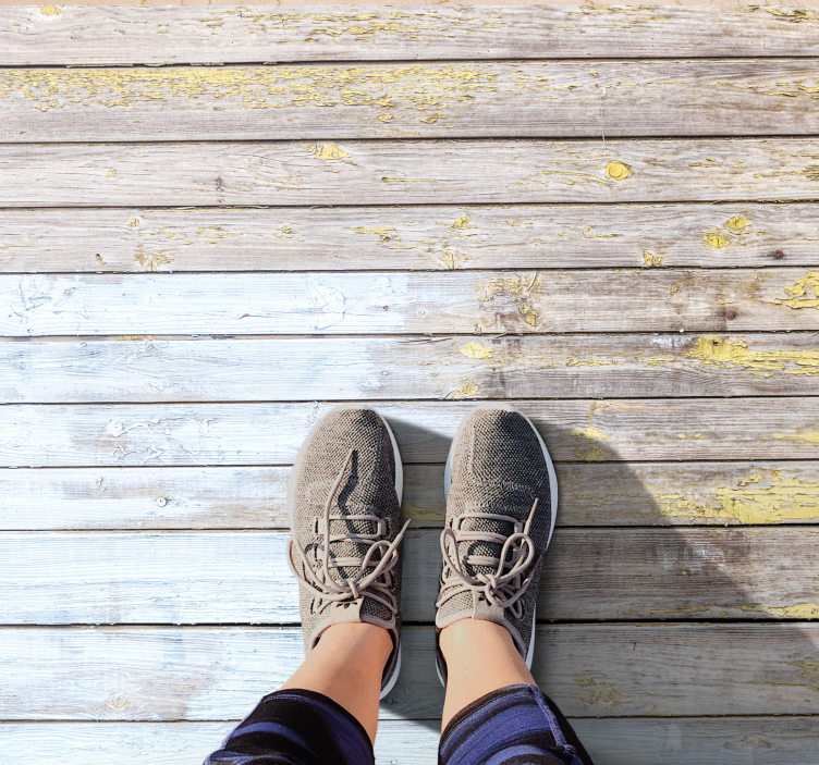 Alfombra vinílica imitación madera superficie desgastada - TenVinilo