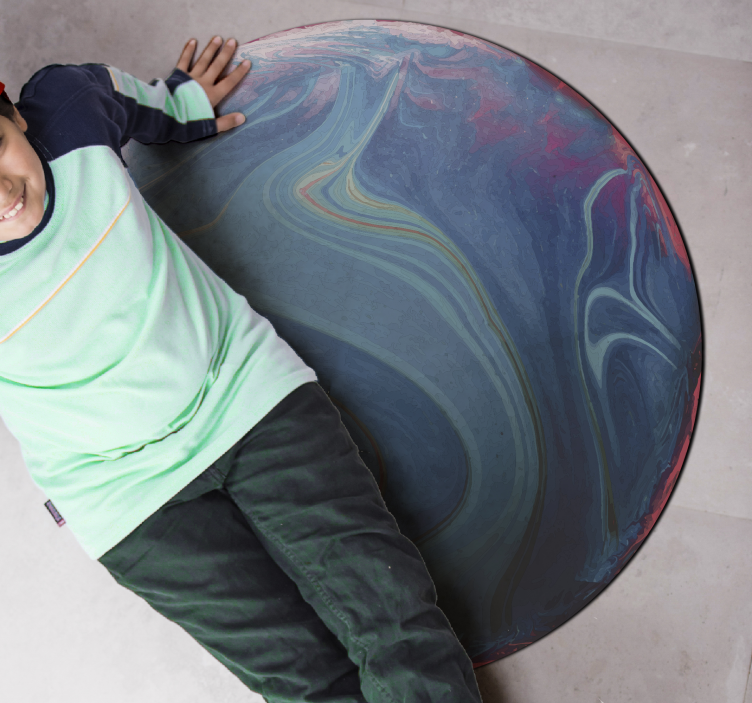 Alfombra vinílica infantil arremolinándose de mármol - TenVinilo