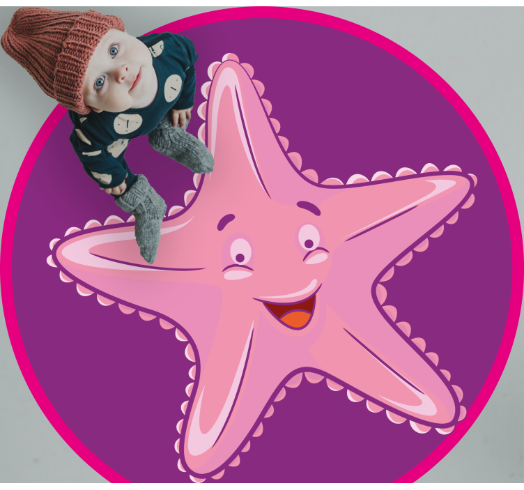 Alfombra vinílica infantil estrella de mar linda - TenVinilo