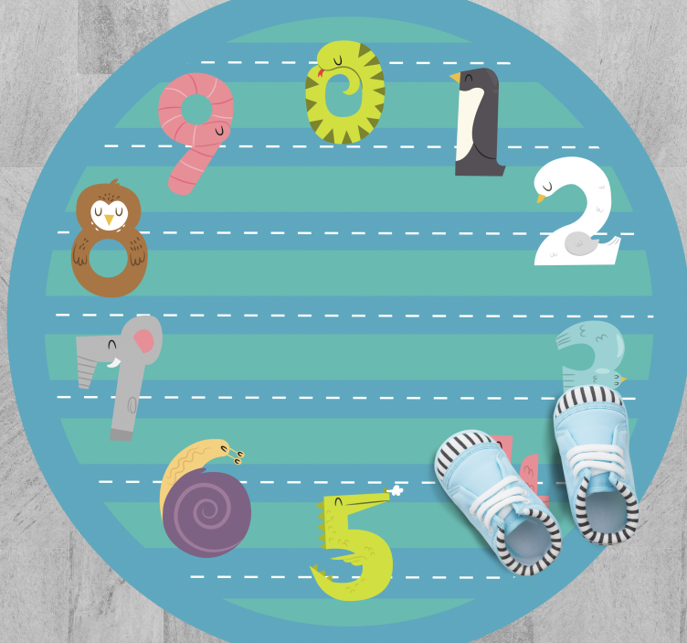 Alfombra vinílica infantil pista circular - TenVinilo