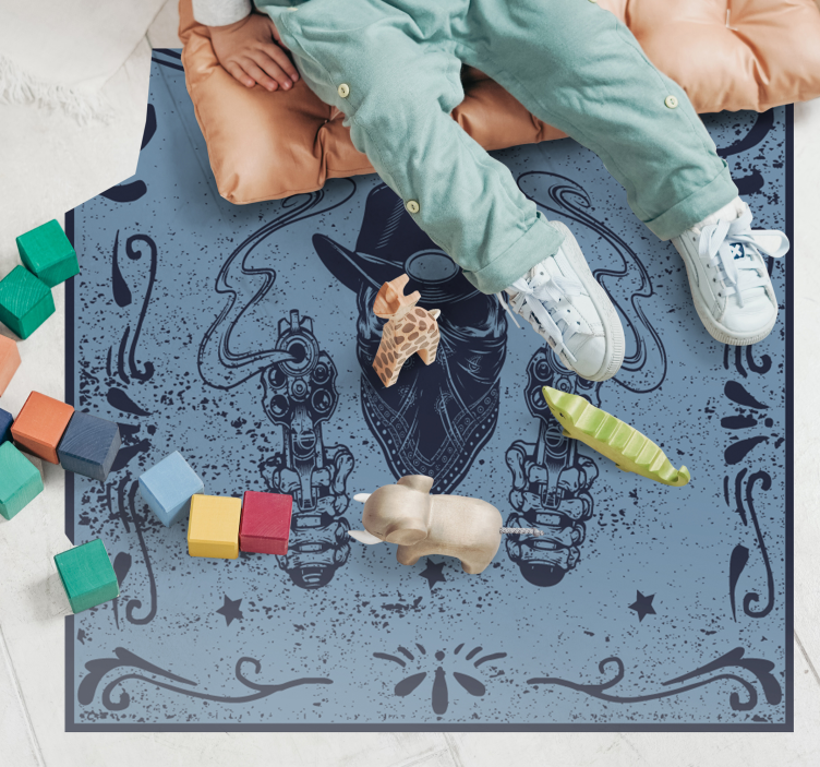 Alfombra vinílica juegos imágenes de duelo de vaqueros - TenVinilo