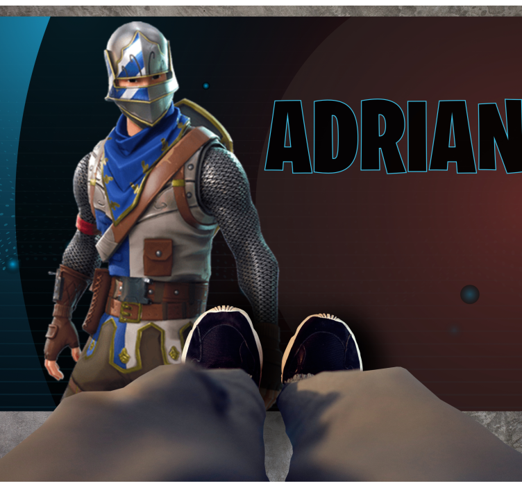 Alfombra vinílica juvenil personaje de juego heroico - TenVinilo