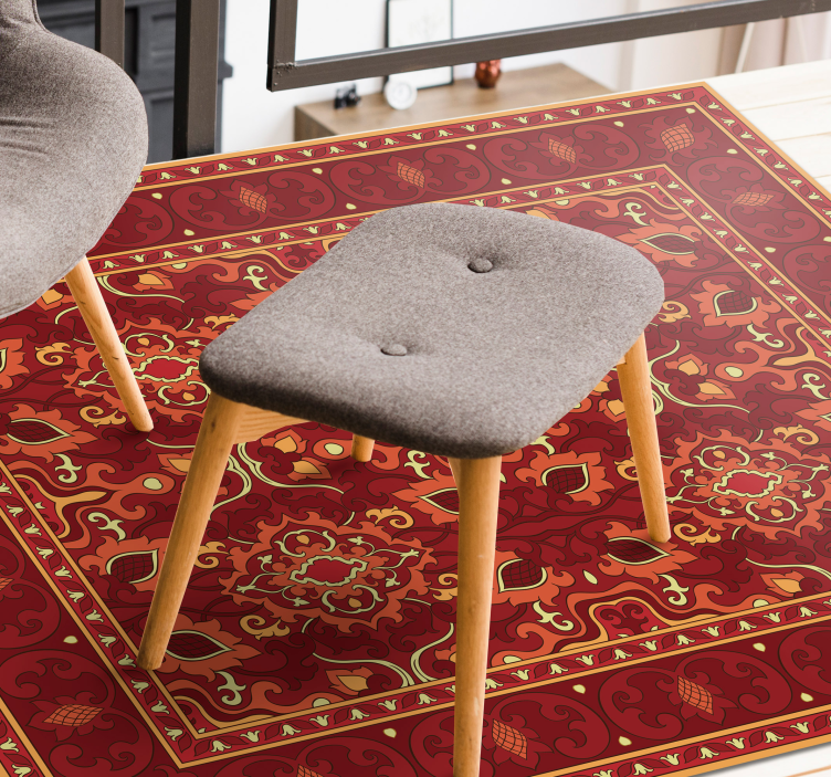 Alfombra vinílica mandala medallón adornado - TenVinilo