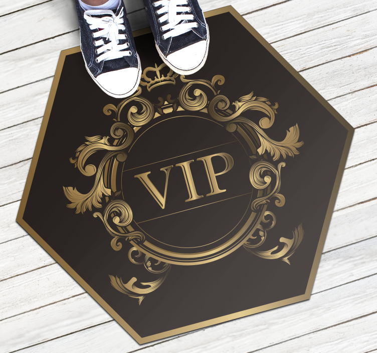 Alfombra vinílica minimalista elegante diseño vip - TenVinilo