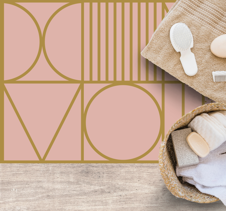 Alfombra vinílica minimalista figuras geométricas - TenVinilo