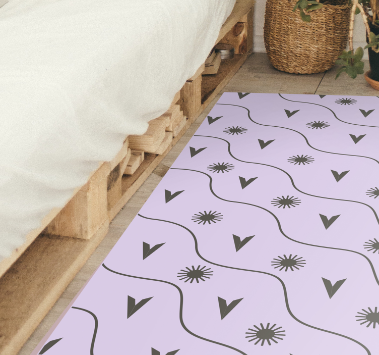 Alfombra vinílica moderna vibración del patrón de onda - TenVinilo