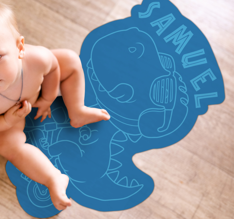 Alfombra vinílica personalizable dinosaurio personalizable - TenVinilo